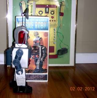 Missile Robot by Alps Co. 1960s Japan , Rarest Robot in this series 