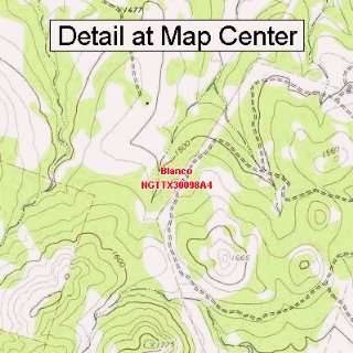  USGS Topographic Quadrangle Map   Blanco, Texas (Folded 