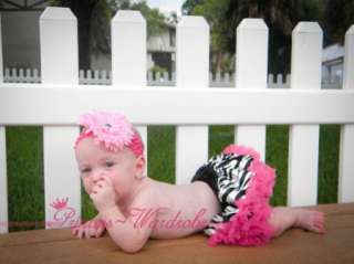 Hot Pink Zebra Baby Pettiskirt Pageant 3 6 9 12 Mos N08  