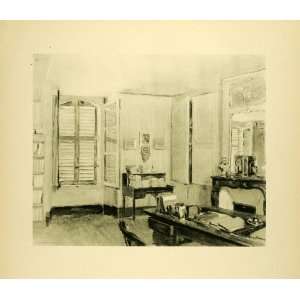  1920 Photogravure Ghost Room Chateau de Fortoiseau Louis 