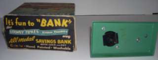 1940s Bugs Bunny Pot Metal Bank w/orig. box  