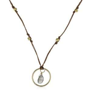  in2 design Julia Labradorite Irish Linen Necklace, 18 