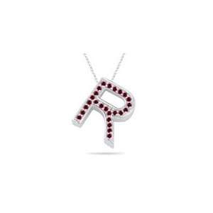  Ruby Initial R Pendant Jewelry