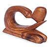 KISS OF LIFE ~ Balinese Abstract Wood Sculpture ~ New  