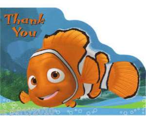   FINDING NEMO Party Supplies ~ THANK YOU CARDS 726528125246  
