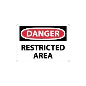    OSHA DANGER Restricted Area Safety Sign