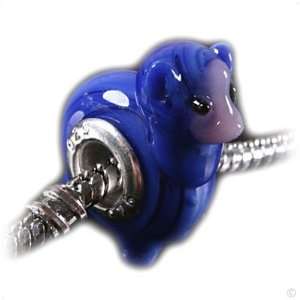   Charm Bead   blue Dog   Beads by SL art, Beads bracelet charm Jewelry