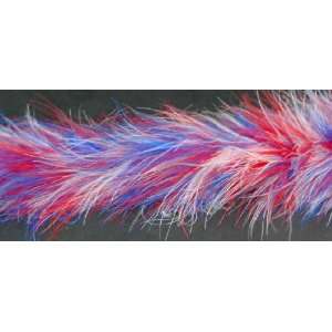  Red White and Blue Marabou Feather Boa Formal Prom Costume 