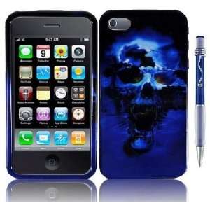  Blue Skull Image Design Premium Apple Iphone 4/4S Snap On 