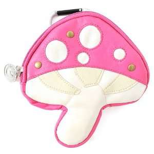 Super Lover Cute Mushroom Coin Purse Bag Pink S26 Beauty