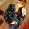 New Womens Fashion Faux Ostrich Feather Fur Jacket Coat Warm Outerwear 