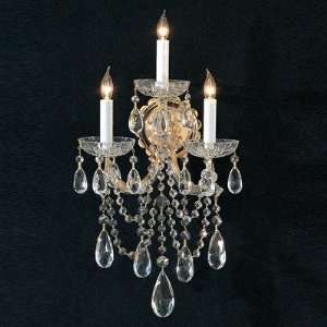  Bohemian Crystal Wall Sconce Finish Silver, Crystal Type 