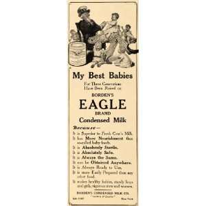  1909 Ad Bordens Condensed Milk Co. Uncle Sam Children 