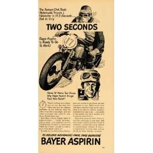   Dirt Track Motorcycle Racer Race   Original Print Ad