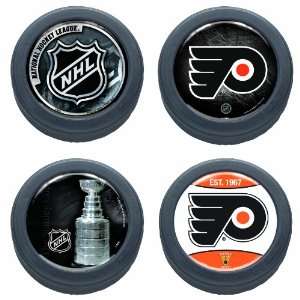  NHL Philadelphia Flyers Hockey Puck 4 Pack Sports 