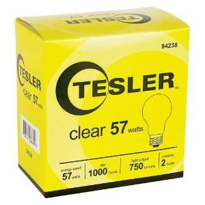  Tesler 57 Watt 2 Pack Clear Light Bulbs