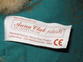 Vintage Bedtime Bear Anna Club Plush Holland 1994 Super Soft  