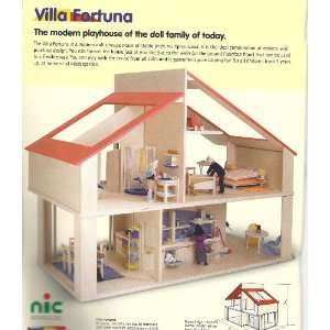  Bodo Hennig NRFB   Wood Dollhouse with Furniture   Villa 