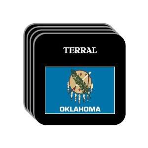 US State Flag   TERRAL, Oklahoma (OK) Set of 4 Mini Mousepad Coasters