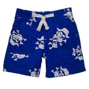 NWT Carters Big Boys Royal Blue Adorable Print Pull On Shorts  