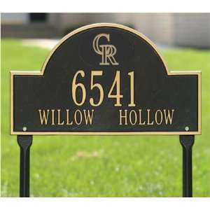  Colorado Rockies Black and Gold Personalized Address Oval 