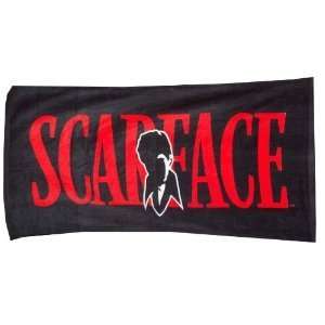 SCARFACE   Bath/Beach Towel OG Logo   Black   Red 
