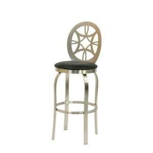  Provence Bar Stool in Brushed Steel with Tumbleweed Black 