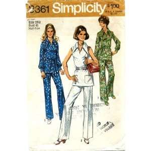   9361 Sewing Pattern Misses Overblouse & Pants Size 18 1/2   Bust 41