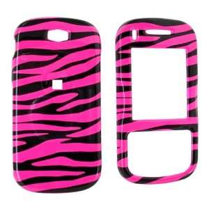  For Samsung Trance Hard Plastic Case Pink Zebra Black 
