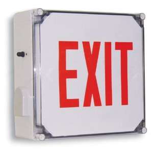 LED   Wet Location Exit Sign   AC and Battery Backup   Exitronix VRC 1 