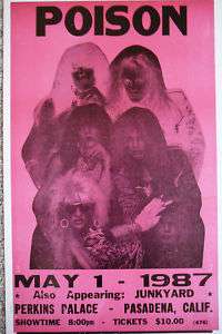 Poison playing in Pasadena, California Concert Poster  