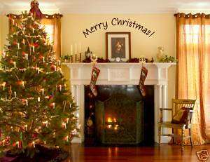 MERRY CHRISTMAS decorations vinyl wall quotes decal art  