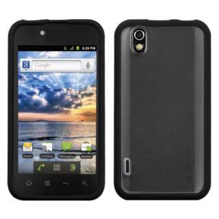   For Sprint LG Marquee LS855 Clear Black Accessory Skin Soft Case Cover