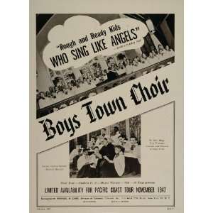 com 1947 Boys Town Choir Father Flanagan ORIG. Booking Ad   Original 