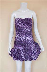 Animal Print Bubble Dress/Brown, Black, Purple  