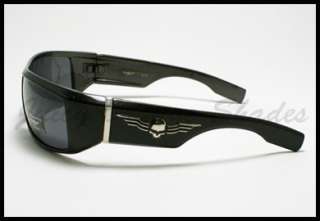 SKULL Design Mens Popular BIKER STYLE Fashion Sunglasses BLACK  