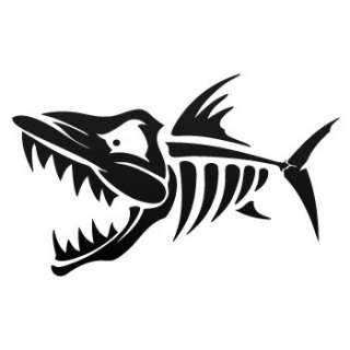 Fishbones Decal Sticker Piranha Bass Fishing lure XRXX3  