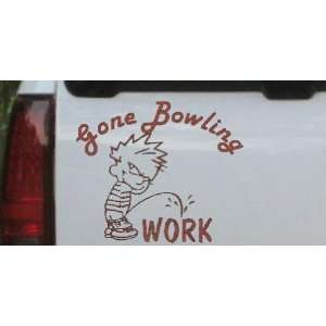   Bowling Pee On Work Decal Sports Car Window Wall Laptop Decal Sticker