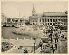 1893 Chicago Worlds Fair Grand Plaza Fountain Colonnade