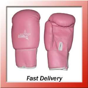   arts kick boxing gloves sparing MMA training punch bag mitts 10oz Pink