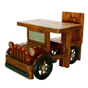 EXP Hand carved & Painted Vintage Style Truck Design Childrens Table 