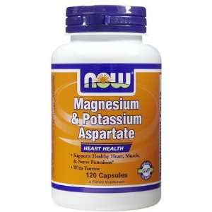  NOW Foods   Magnesium & Potassium Aspartate 120 caps (Pack 