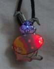10 Easter Bunny & Egg Blinking LED Light Necklace Pin *  