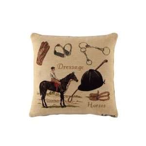  TWOS COMPANY Set of Two 1375Sq Equestrian Tapestry 
