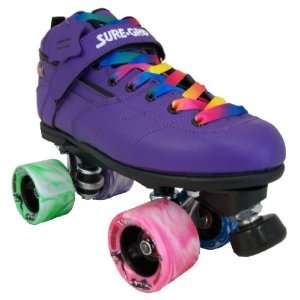 Sure Grip Rebel Twister Speed Skates   Purple Leather Boots with 