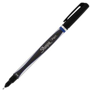   Plastic Point Permanent Pen, Blue Ink, Medium, Dozen   SAN1765294