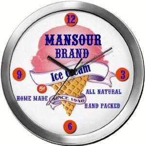  MANSOUR 14 Inch Ice Cream Metal Clock Quartz Movement 