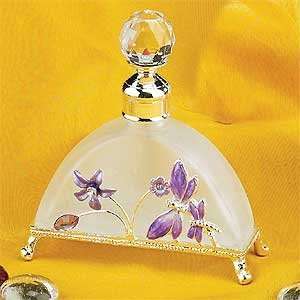  Double Butterfly Blue Glass Perfume Bottle