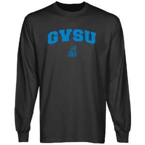  Grand Valley State Lakers Charcoal Logo Arch Long Sleeve T 