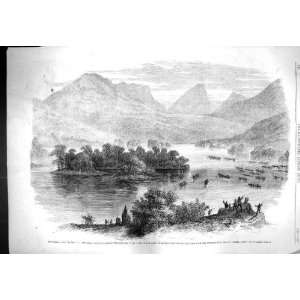  1861 QUEEN IRELAND ROYAL BARGE LAKE KILLARNEY CASCADE 